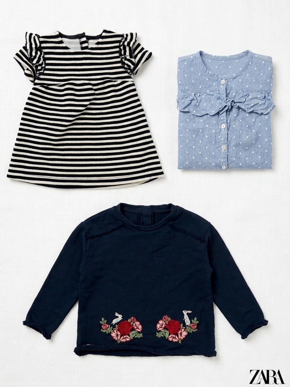 Zara girls bundled -sweater, tunic and long sleeves blouse